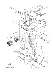 XT1200Z (23PM) drawing REAR ARM & SUSPENSION