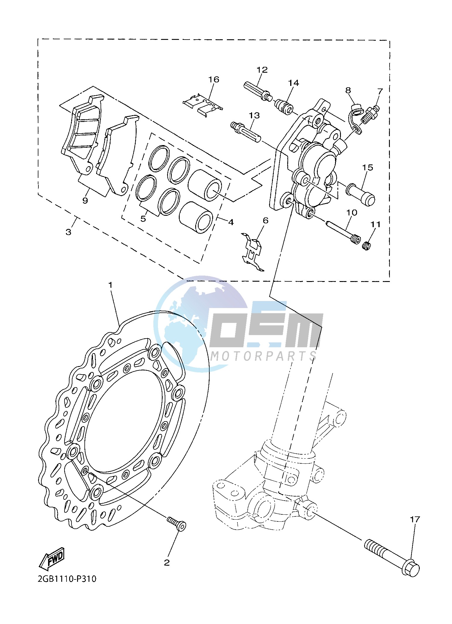 FRONT BRAKE CALIPER