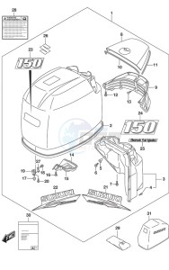 DF 150 drawing Engine Cover (Black)