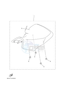 YFM700FWBD YFM70KPXJ KODIAK 700 EPS (B32G) drawing SEAT