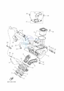 TRACER 700 MTT690-A (B4T1) drawing INTAKE