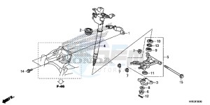 TRX500FM5G TRX500FM Australia - (U) drawing STEERING SHAFT