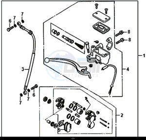 ORBIT III 50 (25 KM/H) (XE05W1-NL) (L8-M0) drawing FRONT BRAKE MASTER CYLINDER