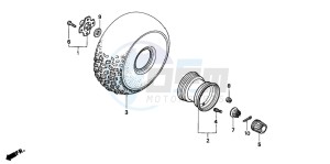 TRX300 FOURTRAX 300 drawing REAR WHEEL