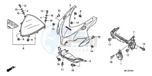 CBR1000RRA Europe Direct - (ED / HRC) drawing UPPER COWL (2)