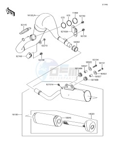 KX65 KX65AHF EU drawing Muffler(s)