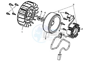 ATTILA - 125 cc drawing FLYWHEEL MAGNETO