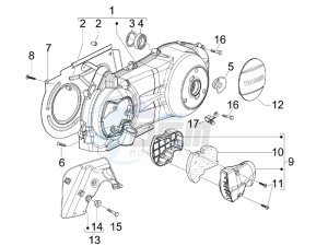 SR 300 Max drawing Crankcase cover - Crankcase cooling