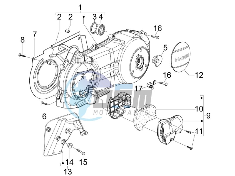 Crankcase cover - Crankcase cooling