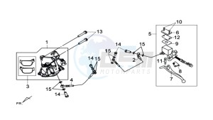 MAXSYM 600I ABS drawing REAR BRAKE CALIPER