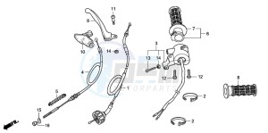 CRF50F drawing HANDLE LEVER/SWITCH/CABLE