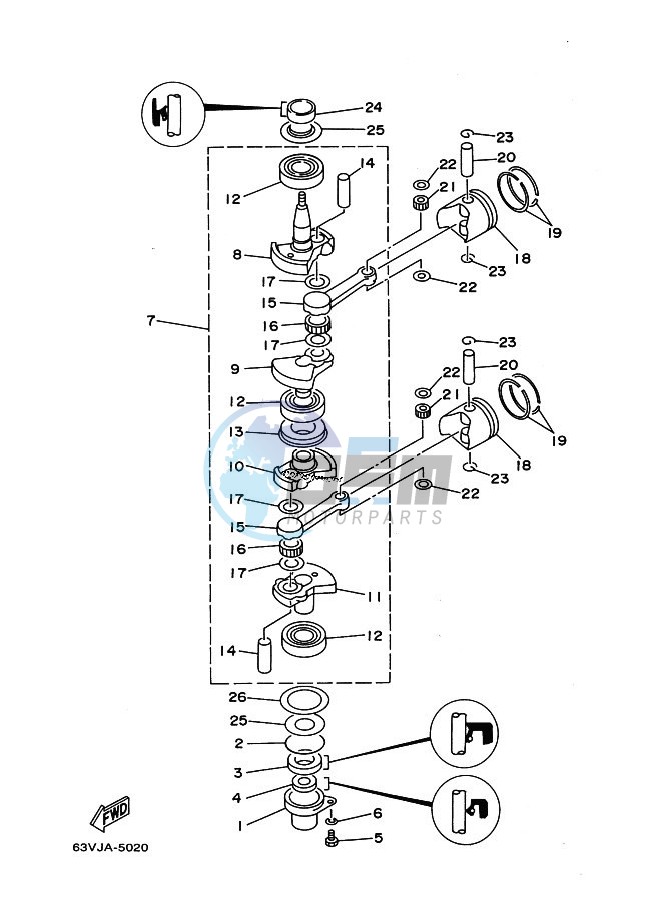 CRANKSHAFT--PISTON