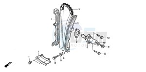 TRX500FA FOURTRAX FOREMAN drawing CAM CHAIN/TENSIONER