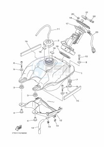 YFZ450R (BW2T) drawing FUEL TANK