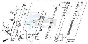 CB1300SA9 France - (F / ABS BCT CMF MME TWO) drawing FRONT FORK