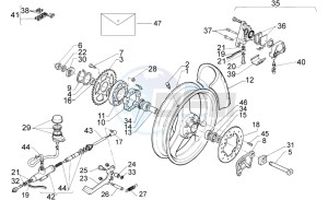 RS 125 (eng. 123cc) drawing Rear Wheel