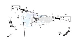 GTS 125I ABS drawing HANDLEBAR / BRAKE LEVERS CPL  L/R