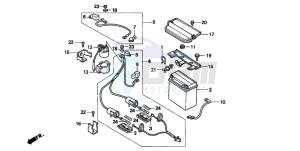 TRX300FW FOURTRAX 300 4X4 drawing BATTERY