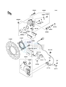 Z750 ABS ZR750MBF FR GB XX (EU ME A(FRICA) drawing Rear Brake