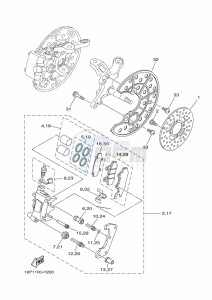 YFZ450R (BKDD) drawing FRONT BRAKE CALIPER