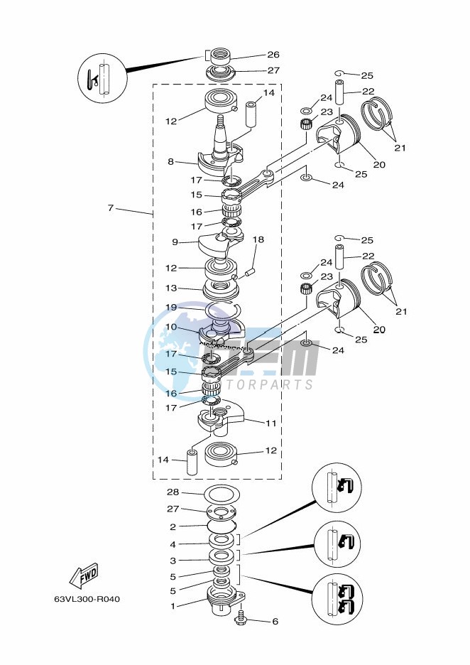 CRANKSHAFT--PISTON