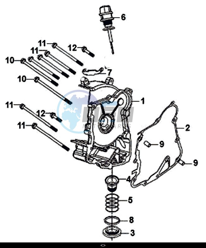 R. CRANK CASE COVER