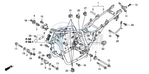 CB1300SA CB1300SUPERBOLD'OR drawing FRAME BODY