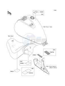 VN 900 B [VULCAN 900 CLASSIC] (6F-9F) B8F drawing LABELS