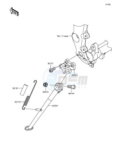 NINJA ZX-6R ABS ZX636FGF FR GB XX (EU ME A(FRICA) drawing Stand(s)