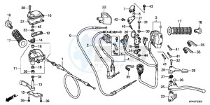 CB650FG CB650F 6ED - (6ED) drawing HANDLE LEVER/SWITCH/CABLE