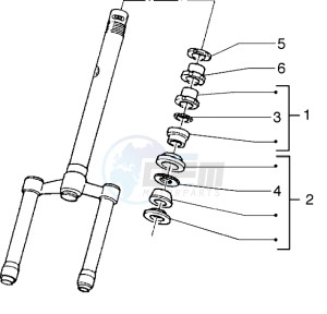 Stalker 50 drawing Steering bearing ball tracks