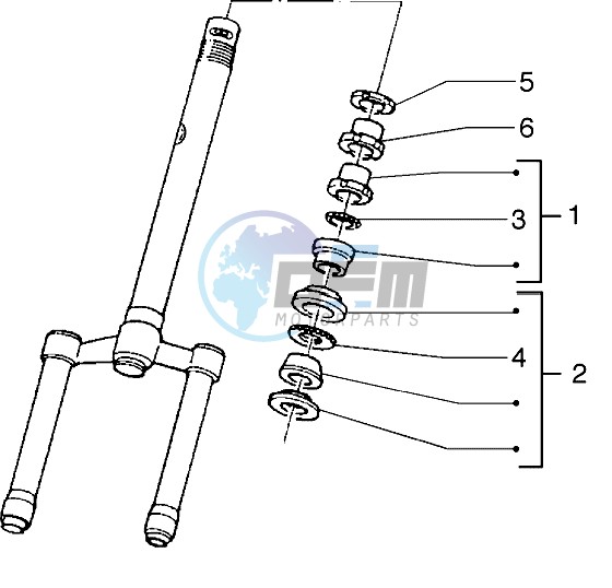 Steering bearing ball tracks