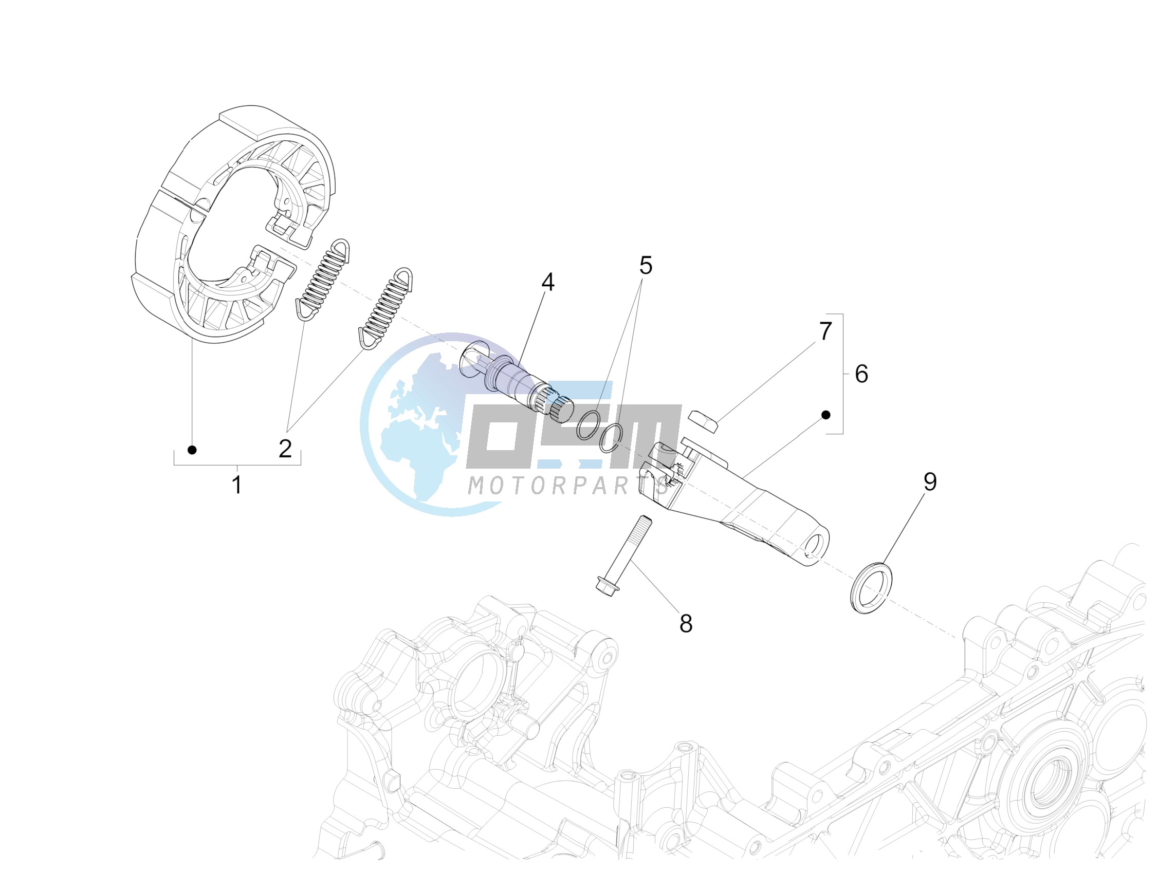 Rear brake - Brake jaw