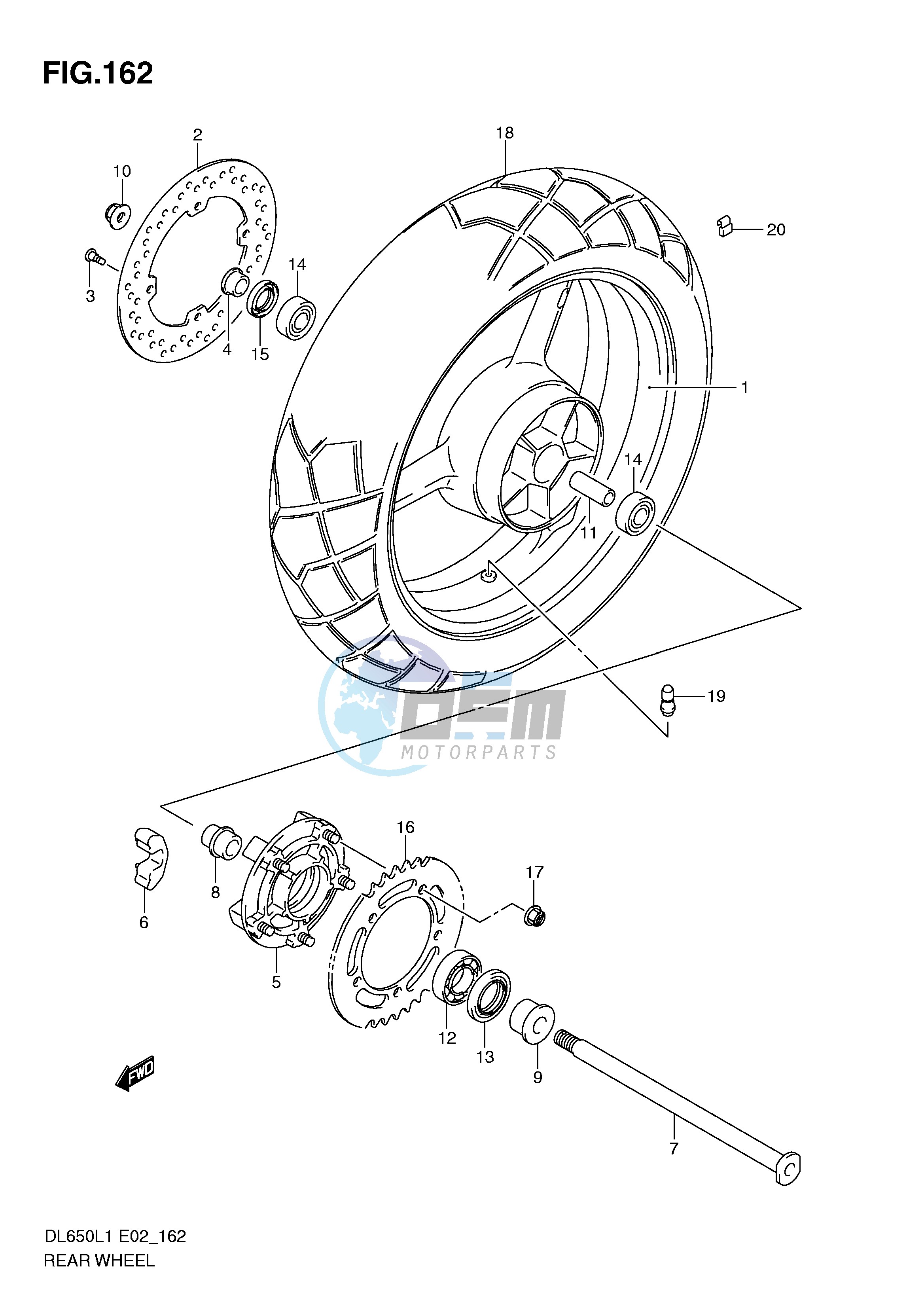 REAR WHEEL (DL650L1 E19)