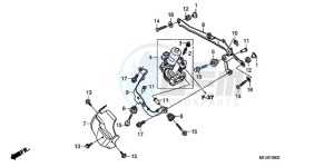 CBR600RA9 Korea - (KO / ABS MK) drawing FRONT POWER UNIT (CBR600RA)