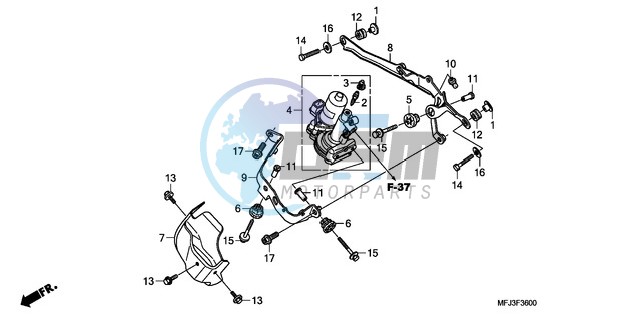 FRONT POWER UNIT (CBR600RA)