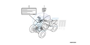 TRX250XA Europe Direct - (ED) drawing CAUTION LABEL