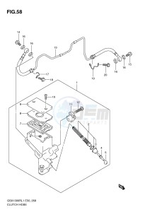 GSX1300R (E50) Hayabusa drawing CLUTCH HOSE