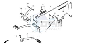 CB500 drawing PEDAL