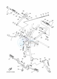 YB125 (2CSB) drawing STAND & FOOTREST