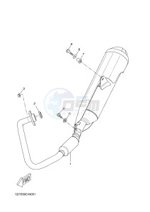 YZF-R125A YZF-R125 ABS R125 (5D7T 5D7T 5D7T 5D7T) drawing EXHAUST