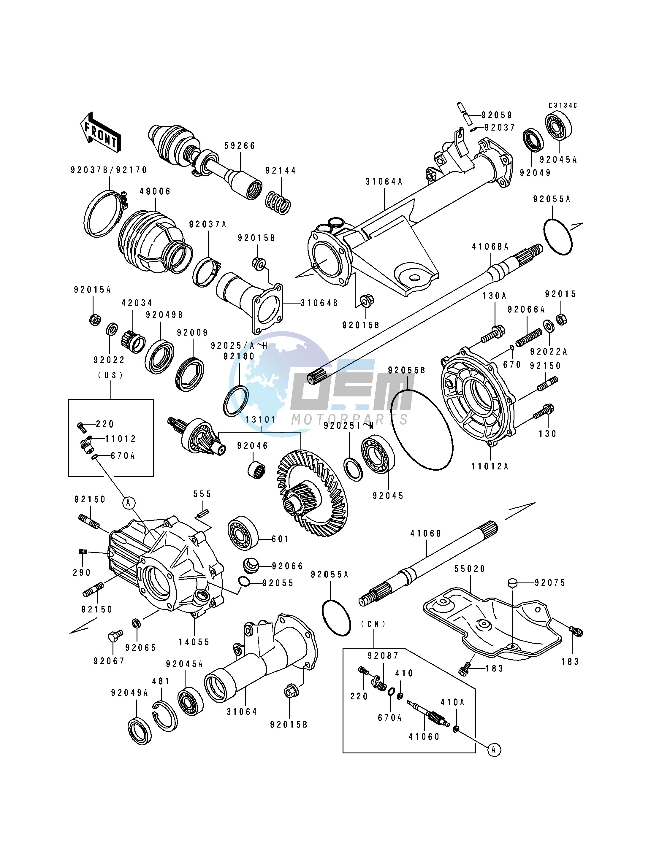 DRIVE SHAFT -- REAR- -