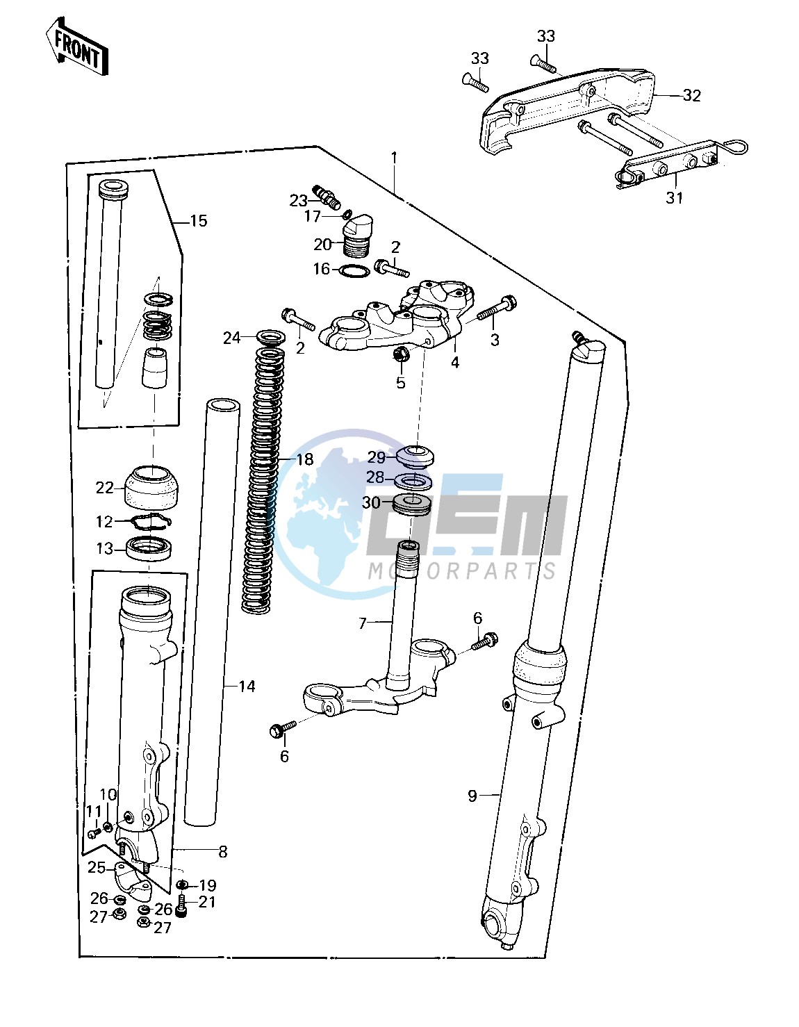 FRONT FORK -- 80 KZY 50-E1- -