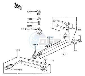 KZ 440 D [LTD BELT] (D2-D5) [LTD BELT] drawing GEAR CHANGE MECHANISM -- 81-83 D2_D3_D4_D5- -