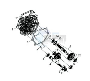 JET 4 125cc drawing CRANKCASE - DRIVE SHAFT