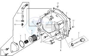 HUSKY 125 drawing CRANKCASE COVER / SHIFT LEVER