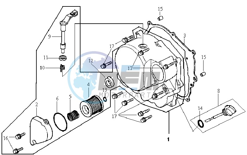 CRANKCASE COVER / SHIFT LEVER