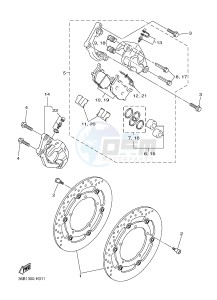 XJ6NA 600 XJ6-N (NAKED, ABS) (36BF 36BG) drawing FRONT BRAKE CALIPER