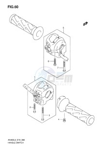 AN400 ABS BURGMAN EU-UK drawing HANDLE SWITCH