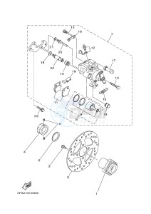 YFM250R YFM25RD RAPTOR 250 (1BTN 1BTP 1BTR) drawing REAR BRAKE CALIPER